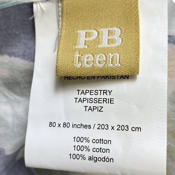 Pottery Barn Penelope Wall Hanging PBTeen Dorm Decor Cotton 80" Square Paisley - Picture 6 of 8